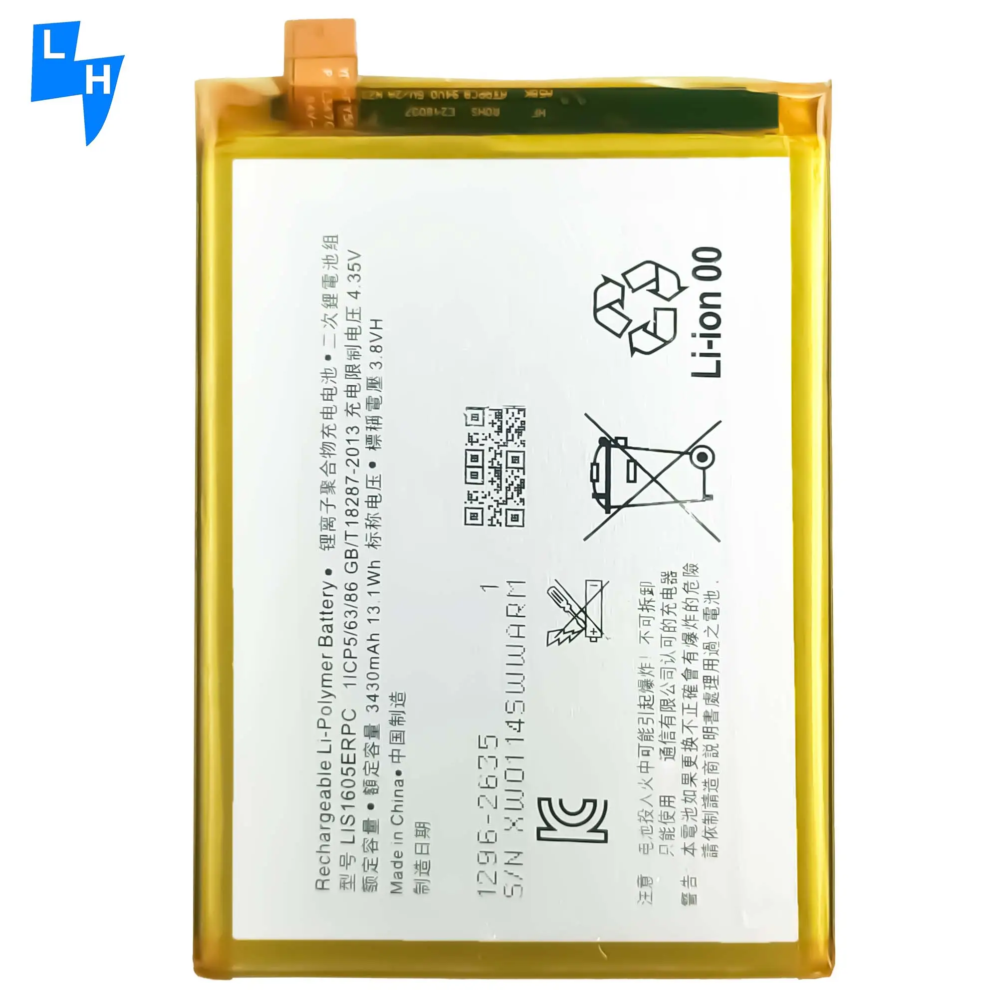 Li-ion Polymer Battery LIS1605ERPC for Sony Xperia Z5 Premium Dual E6883 E6853 Z5 Plus 3430mAh 3.8V