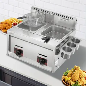 6L 6L Comercial Restaurant Offene Fritte use Fried Chicken Gas Chips Fritte use