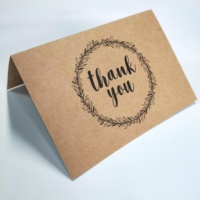 Ensemble de cartes kraft de remerciement, impression personnalisée de haute qualité, ensembles de cartes d'invitation