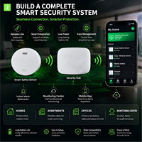 Capteur de sécurité domestique sans fil, alimenté par batterie, moniteur de sécurité intérieur, installation facile pour les projets de sécurité résidentielle et commerciale