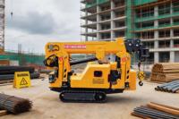 Mini-grue araignée flexible sur chenilles pour l'installation de vitres et le déplacement de machines