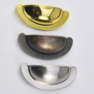 Antique Style Zinc Alloy <b>Drawer</b> <b>Pulls</b> Semi Circular Cabinet Hardware Silver Black <b>Gold</b> Bronze Durable Traditional Design - Product Image 1