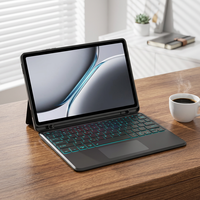 Étui magnétique détachable pour tablette OnePlus Pad Pro avec emplacement pour stylet et support pour clavier sans fil BT