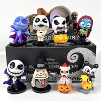 Figurines de la boîte mystère The Nightmare Before Christmas, 8 pièces, mini-modèles de collection, jouets décoratifs, boîte mystère, cadeau pour Halloween