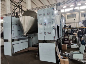 Secador de vacío rotativo de doble cono SUS316L de acero inoxidable, equipo secador de tambor eléctrico, rodamiento de motor de granja de alimentos - Product Image 3