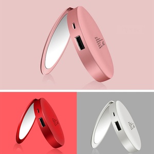 Miroir cosmétique portable, miroir de maquillage de poche avec lumières LED, charge USB, miroir de maquillage rond pliable, personnalisé - Product Image 5