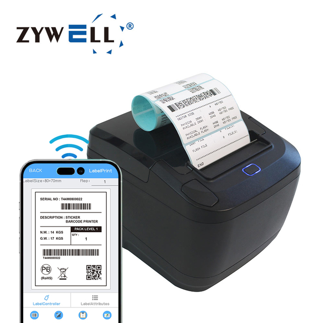 Zywell ZY310 3 Inch Label Maker in Stock 80mm Tablet Thermal Barcode Sticker Printer