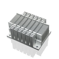Dissipateur thermique en profilé aluminium rainuré, bloc de refroidissement en aluminium auto-adhésif pour appareils électroniques, CPU, amplificateur de puissance OEM ODM