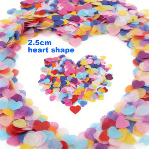 Sac OPP de 100 grammes avec impression de logo personnalisée, emballage de vente au détail, confettis en forme de cœur, papier de soie de 17 grammes pour le remplissage de ballons et de piñatas - Product Image 5