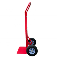 Chariot à main en acier robuste personnalisable OEM avec revêtement en poudre, chariot à main de jardin avec plateau extra-large