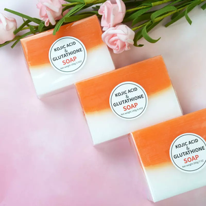 Grosir MARIYA 100% asam Kojic alami murni buatan tangan pemutih kulit wajah sabun Anti jerawat sabun asam Kojic dengan Glutathione - Product Image 3
