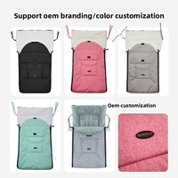 Sac de couchage épais personnalisé pour poussette bébé, automne-hiver, coupe-vent, chaud, en lin, couvre-pieds, coussin solide universel pour bébé et enfant en voiture