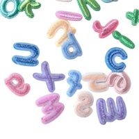 Mini autocollants thermocollants en tissu avec chiffres et lettres anglaises pour DIY, étiquettes suspendues, journalisation, vêtements et emballages