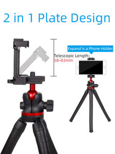 XILETU XBT-2 Multi-Functiona <span class=keywords><strong>Flexible</strong></span> Mini Support Pieuvre <span class=keywords><strong>Trépied</strong></span> <span class=keywords><strong>Flexible</strong></span> Tripe <span class=keywords><strong>Trépied</strong></span> pour Téléphone Appareil Photo Numérique <span class=keywords><strong>GoPro</strong></span> - Product Image 5