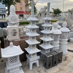 Japanse Stijl Tuin Buiten Ornament Natuurlijk Graniet Snijwerk Grote Pagode Lantaarn Go Ju No Tou Te Koop - Product Image 4