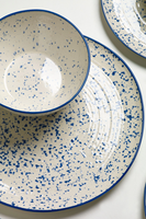 Ensemble de vaisselle d'assiette de pâtes de saladier en céramique de style nordique coréen ensemble de dîner de luxe moucheté bleu
