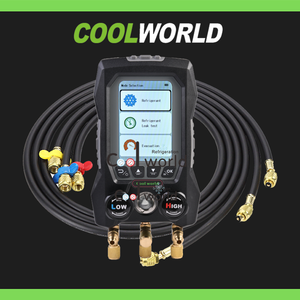 เกจวัดความดันแอร์ดิจิตอลรุ่น CWD-D370 พร้อมที่หนีบวัดอุณหภูมิ ชุดเกจวัดความดันดิจิตอล CWD-D370 หน้าจอสีขนาดใหญ่ - Product Image 2
