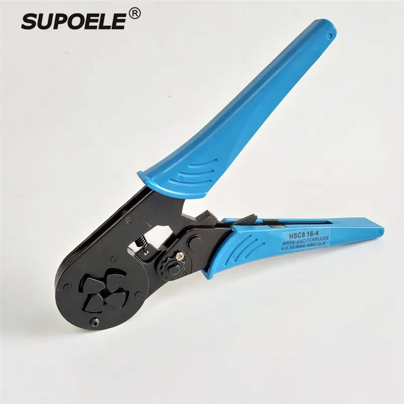 Ratchet Crimping Tool HSC8 16-4 Pliers For 0.4-16mm2 12-6 AWG Insulated Terminals Ferrules High Precision Electrical Pliers