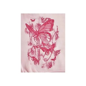 Sudadera con Capucha Rosa Bordada con Flores, Estilo Oversize, Manga Regular, Casual, Unisex, con Bolsillo, Estilo Otoñal - Product Image 5