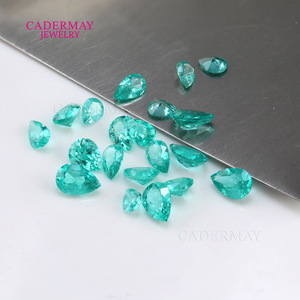 Cadermay Jewelry Paraiba Blue Pear Cut Zircon Loose Stone 3x4mm 3x5mm 4x5mm 4x6mm For Jewelry Making - Product Image 4