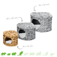 Maison en jacinthe d'eau pour rongeurs et lapins