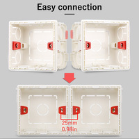 Boîtier de jonction électrique mural carré en PVC de type 86 pour interrupteur à câble, encastré