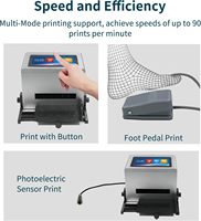 Imprimante jet d'encre intelligente à cartouche d'encre à séchage rapide, machine d'impression de date de bureau automatique et continue haute résolution