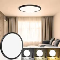 Đèn Led âm trần tròn có thể thay đổi 3CCT Vỏ đen 3 màu Đèn cho phòng tắm Phòng ngủ cho bé