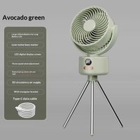 Ventilateur de circulation d'air 3D multifonctionnel en gros, ventilateur portable sur trépied rechargeable à 3 vitesses pour la maison, le bureau et l'extérieur