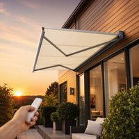 Auvent extérieur imperméable et coupe-vent Natural Gifts, taille personnalisable, design moderne pour balcon, devanture de magasin, terrasse extérieure