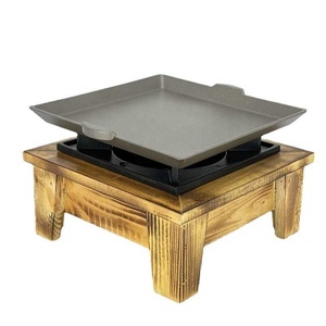 Vente en gros de petites assiettes carrées commerciales et domestiques avec cadres en <span class=keywords><strong>bois</strong></span>, réchauds à alcool liquide solides, plaques de <span class=keywords><strong>cuisson</strong></span>, High Eagle - Product Image 6