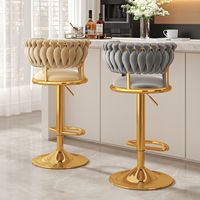 Chaise de comptoir réglable, chaise de salon moderne pivotante, tabouret de bar chromé, chaise de bar