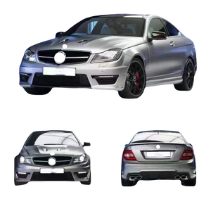 Mercedes Clase C <span class=keywords><strong>W204</strong></span> 07-2014 Actualización ABS Kit de carrocería de parachoques C63 que rodea AMG para C180 C200 C260 C300 con nuevos recortes de luz antiniebla - Product Image 6