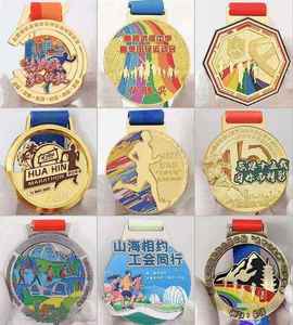 Medallas Deportivas Personalizadas de Oro, Plata <span class=keywords><strong>y</strong></span> <span class=keywords><strong>Cobre</strong></span> Grabadas para Premios de Competición, Fabricante Mayorista - Product Image 4