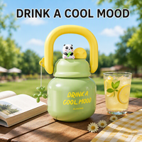 Botol Termos Lucu dengan LOGO Custom 650ml, Botol Air Stainless Steel 316, Botol Minum Ganda Kartun