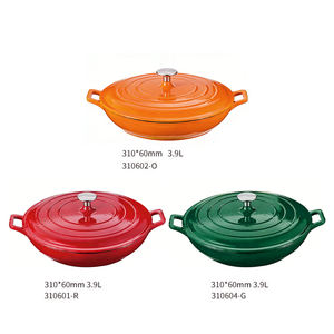 Marmite à pain émaillée antiadhésive de 31 cm et 3,9 L, de qualité alimentaire, écologique, en fonte émaillée, type <span class=keywords><strong>cocotte</strong></span> hollandaise - Product Image 5