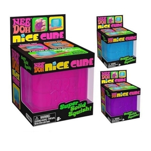 Schylling Needoh Nice Cube Brinquedos Sensoriais Macios para Apertar, Quadrados de Descompressão, Brinquedos de Apertar com Música para Alívio de Estresse, Brinquedo Promocional - Product Image 1