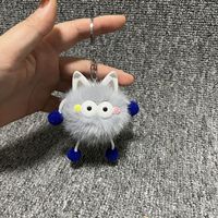 En gros, Porte-clés pendentif en peluche Ear Fairy avec boule, moelleux et mignon, style dessin animé, pour sac à dos, modèle Super Couple