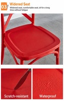 Chaise en plastique pour salle d'attente d'hôpital ou de clinique, dossier en X ergonomique pour zone de réception