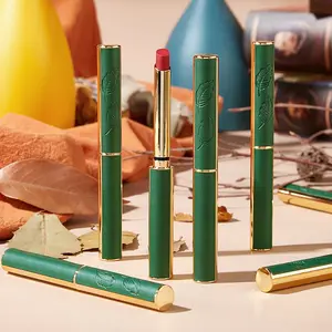 HEYXI slim green pipe lipstick velvet matte lipstick 6 colors rouge slender lips bar student waterproof lip stick