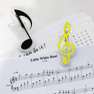 Clips de Notas de Música/Piano de Acrílico Transparente de Alta Calidad al por Mayor, Diseño Personalizado con Patrón de Dibujos Animados, Resistentes, de PP - Product Image 4