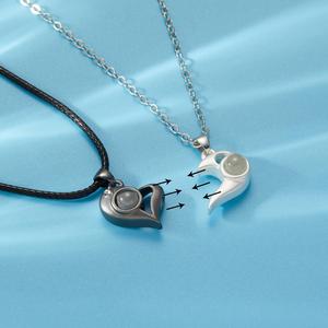 Magnetic Couple Necklace <b>Choker</b> Magnet Attraction Camera Shape Pendant Men Necklaces for Lovers Men Women Girls Boy Lady Gift - Product Image 4