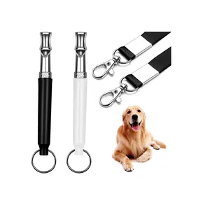 2 packs de sifflets professionnels pour l'entraînement des chiens Sifflet silencieux à ultrasons réglable avec lanière