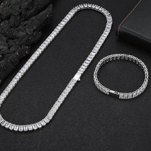 GRA Certified Moissanite Tennis <b>Chain</b> 925 Sterling Silver Hip Hop <b>Iced</b> Out <b>Chain</b> Custom Jewelry - Product Image 2