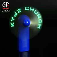Ventilateur à main LED personnalisé avec message, mini, portable, alimenté par batterie, affichage programmable clignotant pour cadeaux de mariage