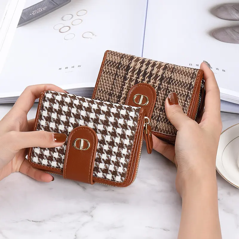 R46 dompet kartu dompet koin wanita, dompet dan dompet wanita kecil baru grosir