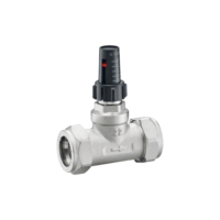 Vanne de dérivation automatique HEAPE série HP-SV06 en laiton CW617 22x22mm pour systèmes de chauffage et de plomberie