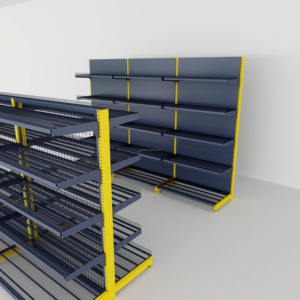 رفوف شبكية معدنية خفيفة الوزن - مثالية للسوبر ماركت والمتاجر الصغيرة ومحلات البيع بالتجزئة - Product Image 3