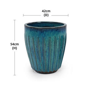 Pot de fleurs en céramique durable certifié avec trous de drainage respirants - Product Image 5