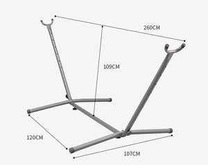 Hamac en <span class=keywords><strong>toile</strong></span> anti-renversement Camping support de hamac extérieur <span class=keywords><strong>amovible</strong></span> Portable Camping Double hamac simple - Product Image 4